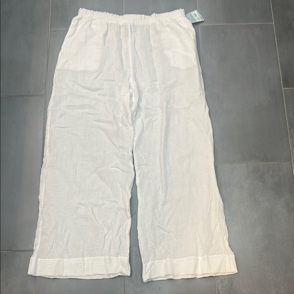 Shade & Shore White Swim Coverup Pants